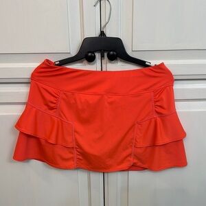 Athleta Vibrant Orange Layered Skort. Size S. Preppy